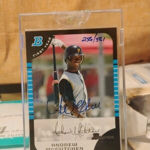 Topps Trading Card with Blue and Black Accents